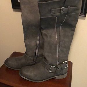 Gray boots